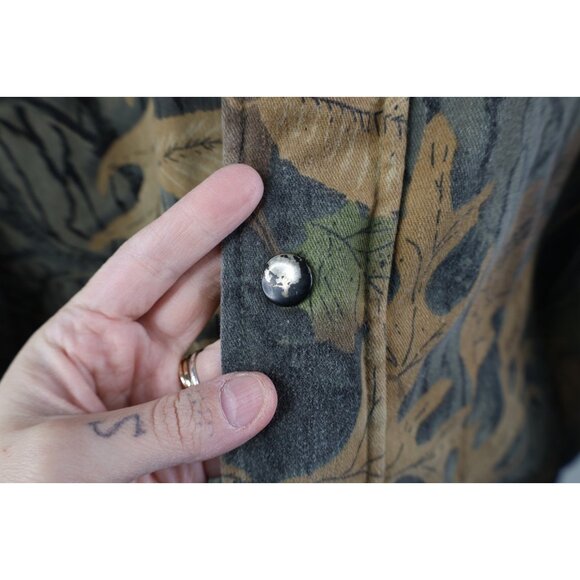 Vintage 90s Streetwear Mens Large Reversible Hooded Camouflage Parka Jacket - Picture 4 of 16